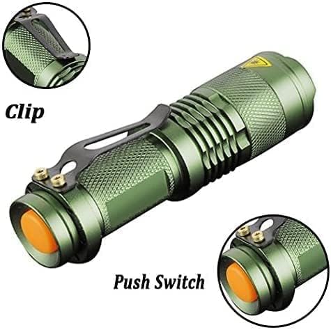 Pack of 6,Pocketman 7W 300LM SK-68 3 Modes Mini LED Flashlight Torch Tactical Lamp