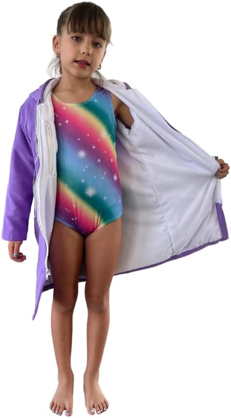 MACAR sport TOWEL swimming parka, waterproof fabric on the outside, dry jacket for kids and adults