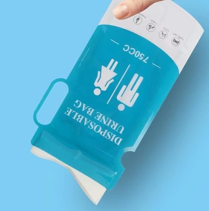 Veewon 4pcs Urine Bag 750ML Disposable Urinal Bag for Travel Unisex Urinal Bag Suitable for Camping, Traffic Jams, Pregnant, Patient, Kids