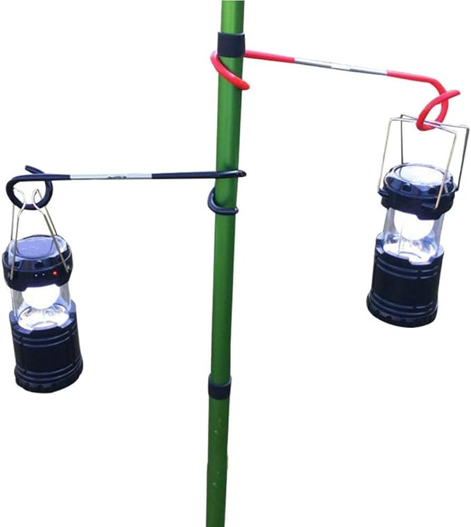 4 Pack Camping Lantern Hooks Hangers 11.6in Stainless Steel Tent Light Hangers Outdoor Lamp Hanger Non-Slip for Camping Hiking