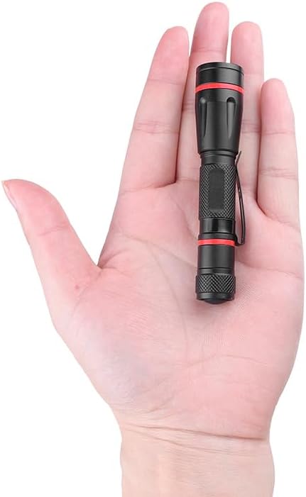 5 Pack LED Flashlights, Handheld Pen Light Flashlight, Pocket Torch PenLight with Clip, Zoomable, Waterproof, Slim Led Pen Flashlight for Camping, Outdoor