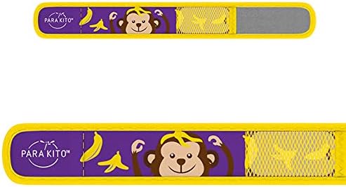 PARA'KITO Bug & Mosquito Bracelets for Kids | Mosquito Spray Alternative | Waterproof, Outdoor Insect Wristband w/Natural Essential Oils | Hiking, Trekking & Camping Accessories (Monkey)