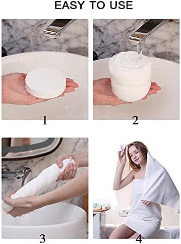 Compressed Towel Tablets Travel Towels Disposable Large Reusable 55x28 Inch for Camping Sports Hiking Beach Swim (55x28 Inch)