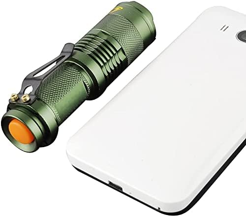 3 Modes LED Flashlight Torch Tactical Lamp Mini Q5 Light for Camping Hiking Emergency (Green)
