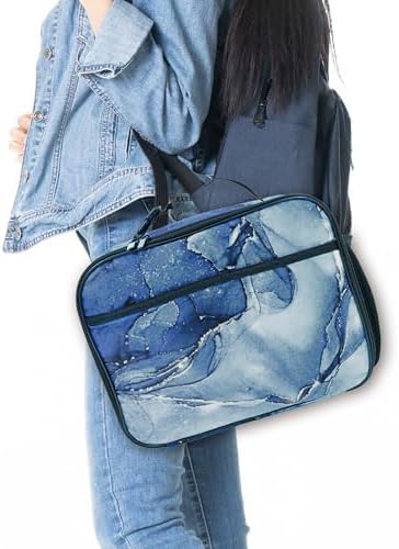 Blue Marble Lunch Bag Insulated Reusable Lunch Box Kids Girls Boys Cooler Thermal Tote Bag For Men Women School Work Picnic