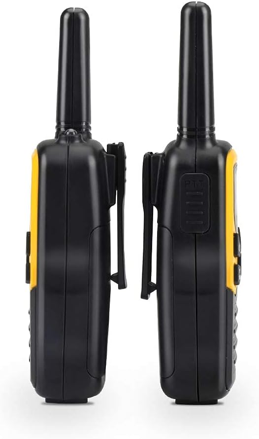 Walkie Talkies for Adults, MOICO Long Range Walkie Talkies for Adults with 22 FRS Channels,Family Walkie Talkie with LED Flashlight VOX LCD Display for Hiking Camping Trip (Yellow,2 Pack)