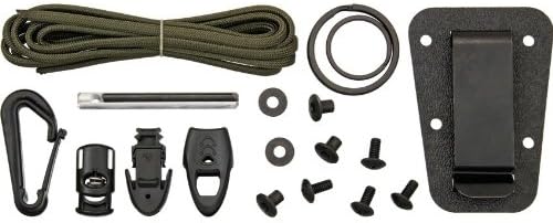 ESEE Black Izula w/Micarta Handles, Molded Polymer Sheath, and Survival Kit