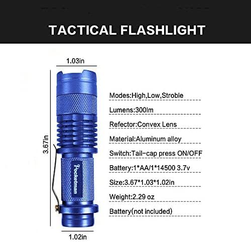 3 Modes LED Flashlight Torch Tactical Lamp Mini Q5 Light for Camping Hiking Emergency (color-6 pack)
