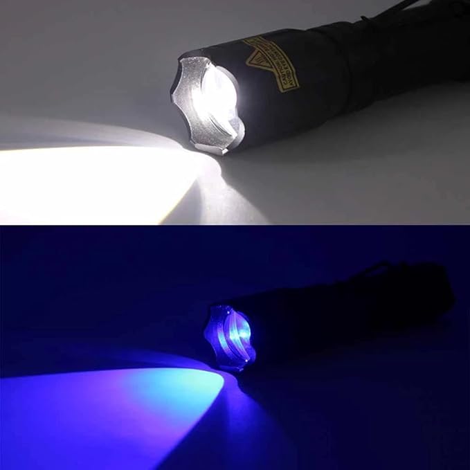 4 Color in 1 Rechargeable Flashlight,50000 Lumens Red White Blue Green Light LED Flashlights Zoomable Waterproof Multicolor Tactical Torch for Night Vision Fishing Camping Hiking
