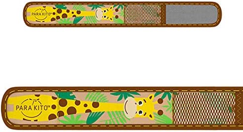 PARA'KITO Bug & Mosquito Bracelets for Kids | Mosquito Spray Alternative | Waterproof, Outdoor Insect Wristband w/Natural Essential Oils | Hiking, Trekking & Camping Accessories (Giraffe)