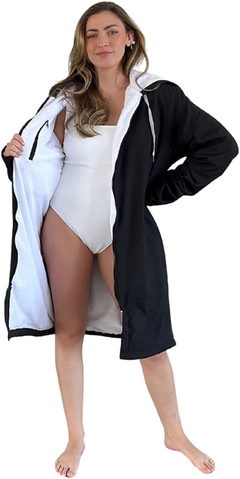 MACAR sport TOWEL swimming parka, waterproof fabric on the outside, dry jacket for kids and adults