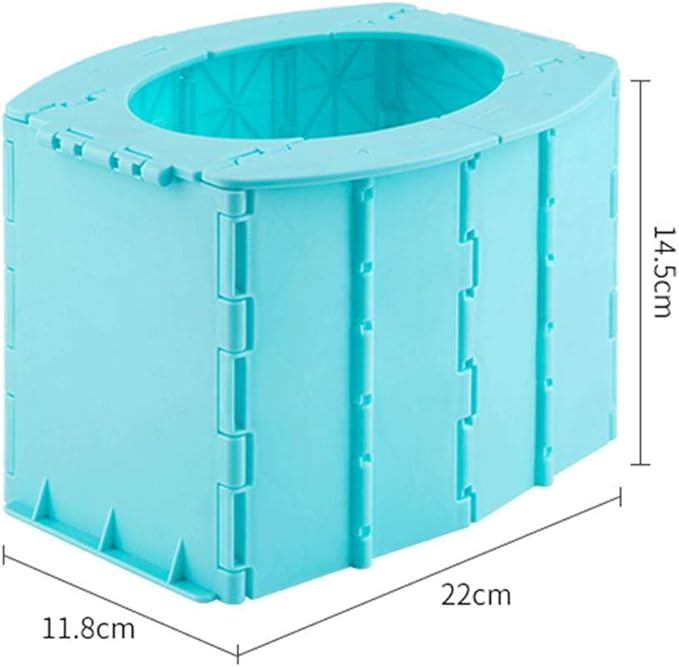 Portable Toilet Retracable Travel Toilet Adjustable Portable Toilet Potty Foldable Toilet Colorful Portable for Kids Elder Room Indoor Car Fishing Outdoor Camping (Sky-Blue)