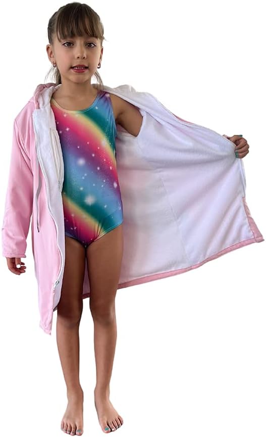 MACAR sport TOWEL swimming parka, waterproof fabric on the outside, dry jacket for kids and adults