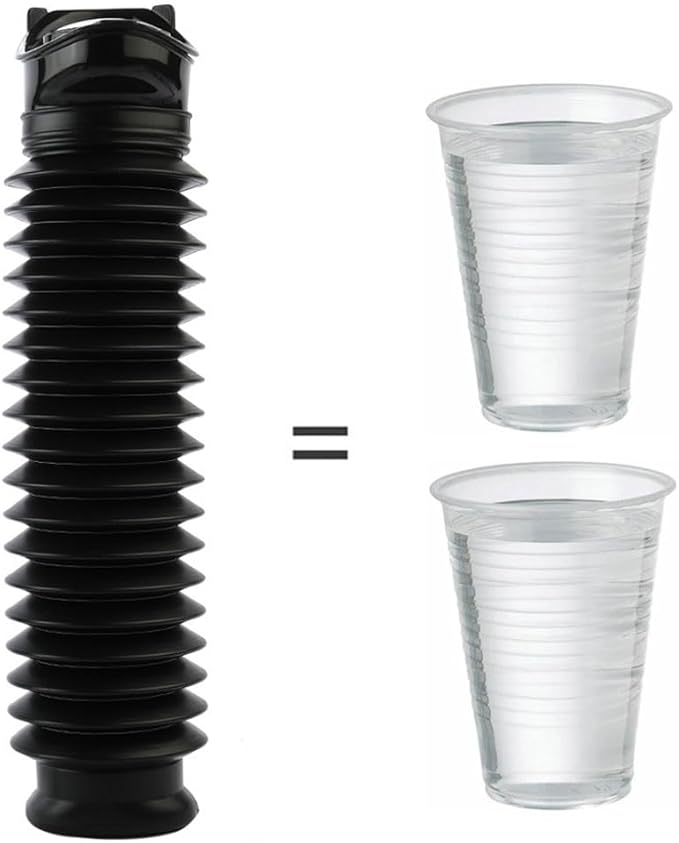 Set of 2 Portable Travel Urinal, Collapsible Urinals for Men and Women, Reusable Kids Potty, Personal Pee Bottle for Outdoor Camping, Long Road Trip and in Traffic
