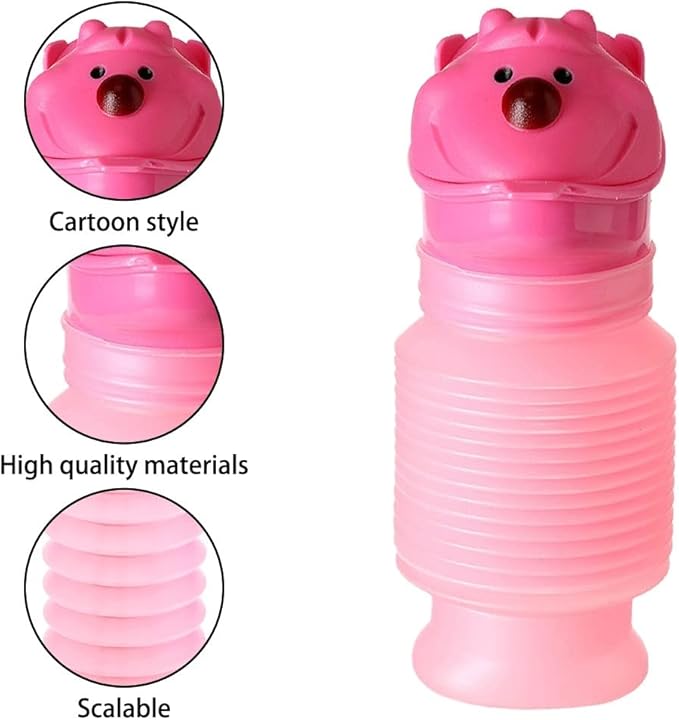 MiOYOOW Portable Urinal Bottle, Shrinkable Emergency Urinal Leakproof Pee Bottle for Car Camping Hiking Traveling (600ML/750ML)