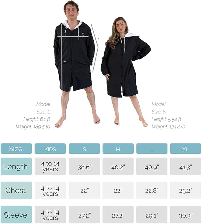 MACAR sport TOWEL swimming parka, waterproof fabric on the outside, dry jacket for kids and adults