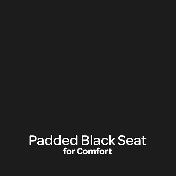 Folding Bar Stools - Set of 4 Heavy-Duty 18-Inch Stool - 225lb Capacity and Padded Seats for Dorm, Recreation or Game Room by Lavish Home (Black)