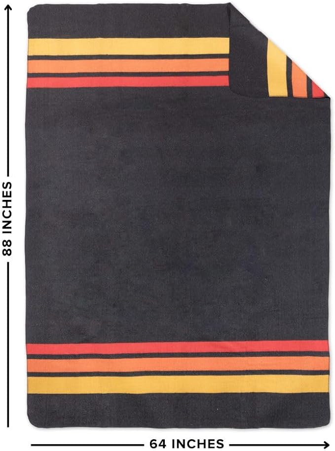 Arcturus Patterned Wool Blankets - 4.5lbs Warm, Heavy, Washable, Large | Great for Camping, Outdoors, Sporting Events, or Survival & Emergency Kits