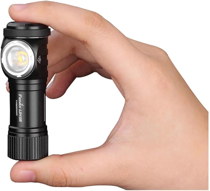 Fenix Flashlights, LD Series LED Flashlight, Model 15R, Right Angled Rechargeable, 500 Lumens, Black