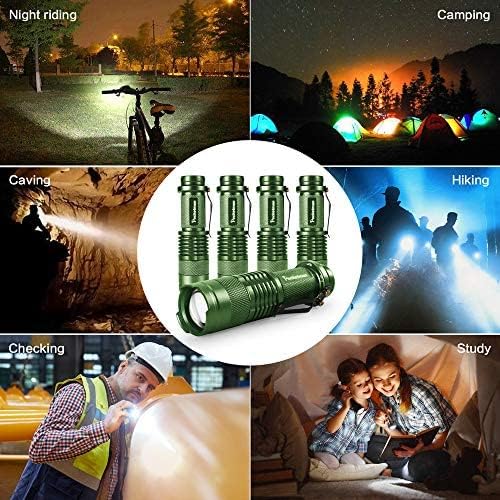 3 Modes LED Flashlight Torch Tactical Lamp Mini Q5 Light for Camping Hiking Emergency (color-6 pack)