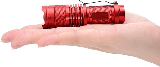 Single Mode Red LED Flashlight, Mini Red Flashlight LED, High Power LED 1 Mode Red Light Flashlight Red Light Torch for Astronomy, Aviation, Night Observation