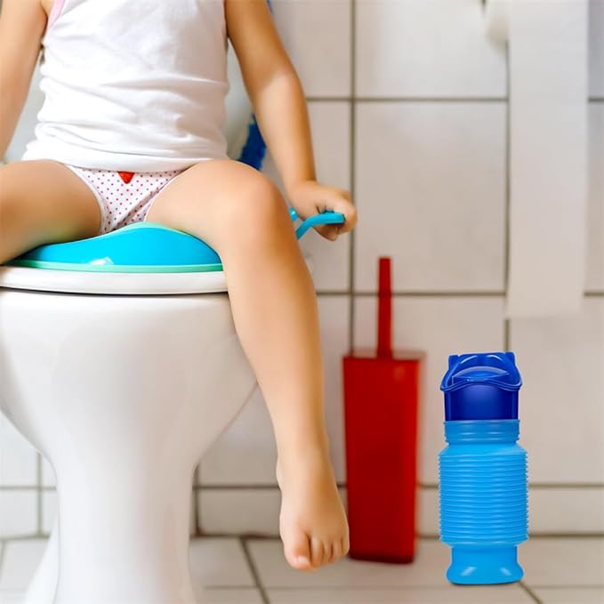 Emergency Toilet Portable Potty Pee Bottles for Male Female Kids Shrinkable Urinal Urine Bottle Outdoor Camping Travel Traffic Jam 750ml