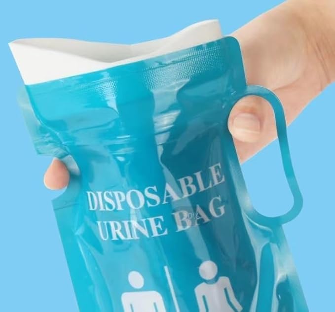 Veewon 4pcs Urine Bag 750ML Disposable Urinal Bag for Travel Unisex Urinal Bag Suitable for Camping, Traffic Jams, Pregnant, Patient, Kids