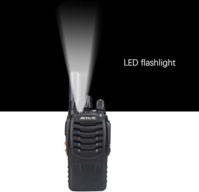 Retevis H-777 Walkie Talkies Rechargeable, 2 Way Radios Long Range, Portable FRS Two-Way Radios, Short Antenna, LED Flashlight, for Adults Family Outdoor (3 Pack)