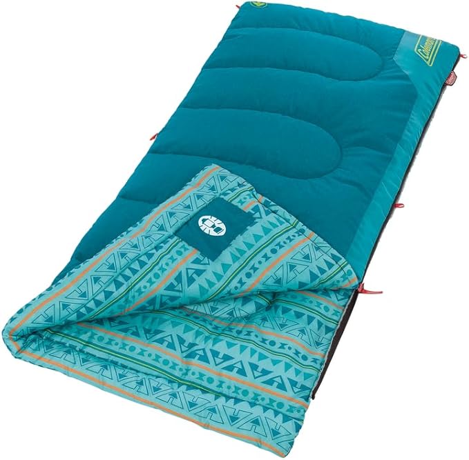 Coleman Kids 50°F Cool-Weather Sleeping Bag Teal