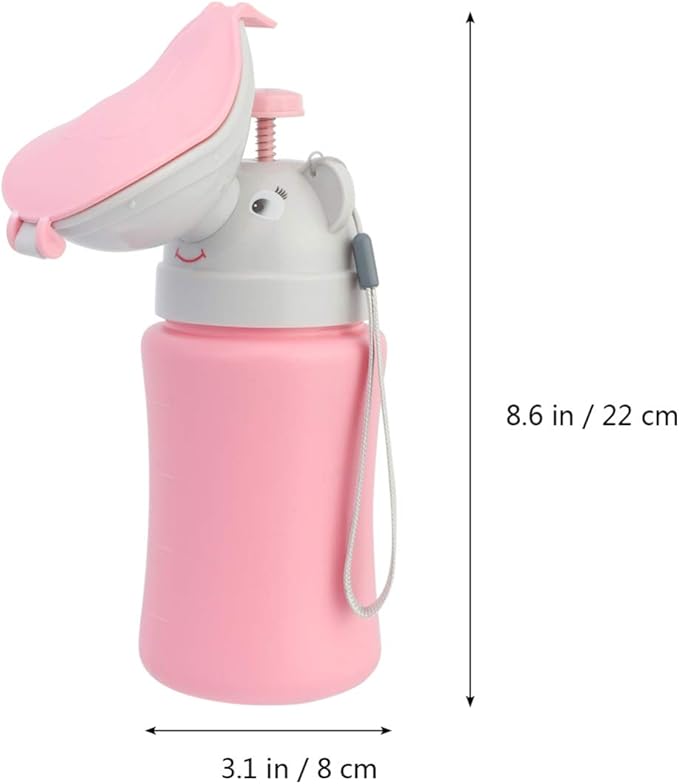 Alipis Urinal Toilet Portable Potty Bottle Cartoon Urining Tool Bedpans Pee Bottle Emergency Urinate Device for Car Travel Camping Outdoor