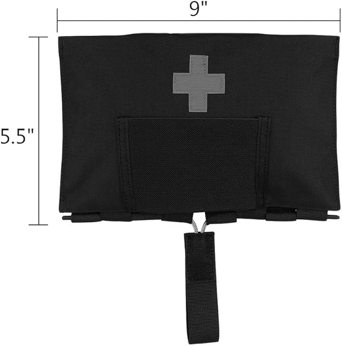 KRYDEX Tactical Blow Out Kit Bag Medical Pouch First Aid Bag IFAK Pouch with MOLLE and Belt Loop