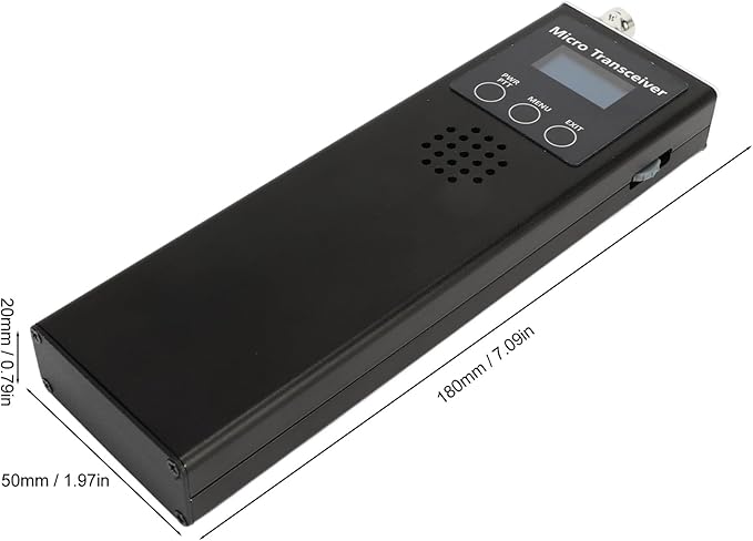 0.5MHz to 30MHz Radio Transceiver, 4 Waveband Design High Efficiency Transceiver, Handheld HF SSB QRP USDX Transceiver for Survival Biking Hiking Camping (US Plug)