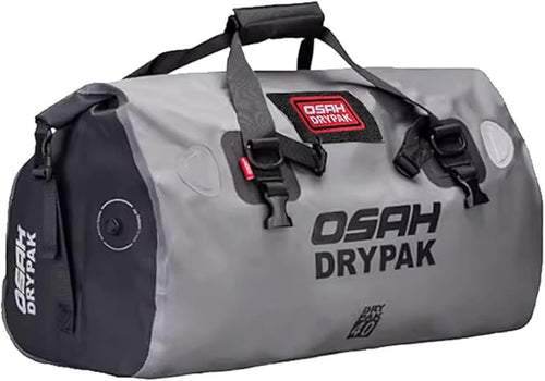 Motorcycle Dry Bag - Waterproof Motorcycle Duffle & Luggage Tail Bag Saddle Bags with Roll Top Closure, Large Storage Space,for Motorcycle Back Seat(Grey, 40L)