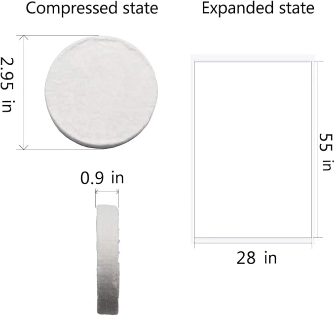 10 PCS Compressed Bath Towel Tablets for Travel Outdoors and Emergencies 55x28 inch