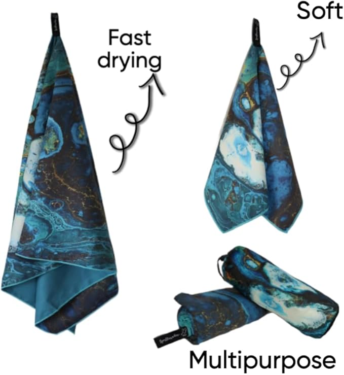 , Camping Towels,Microfiber Towel 2 Size at 1 Pack Towels, Quick Dry Towel, Swim Towel, Travel Beach Towel,Hiking Towel, Camping essentials