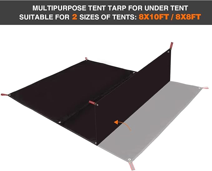 REDCAMP Ultralight Tent Footprint, PU 2000 Waterproof Camping Tent Tarp with Drawstring Carrying Bag, Waterproof Camping Tarp for Outdoor Hiking Camping