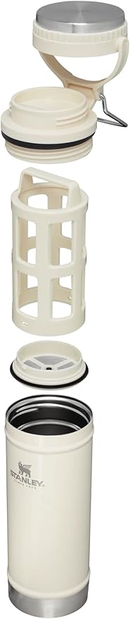 Stanley Travel Mug with Integrated French Press 16 oz | 5 Minute Brew, 4 Hours Hot, Leakproof Lid | Mesh Filter for Coffee Grounds | Insulated Stainless Steel Coffee Maker | BPA-Free