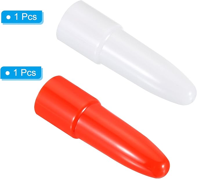 PATIKIL Flashlight Diffuser Caps Set, 2 Pcs PC Plastic Wear-Resistant Flashlight Signal Wand for Most LED Flashlights, White Red