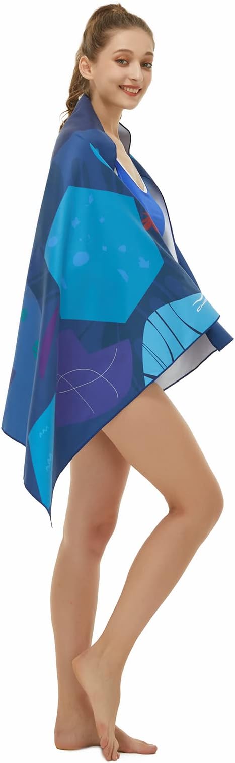 CHARS Microfiber Quick Drying Beach Towel Super Absorbent & Sand Free Towel for Kids Teens Adults Travel Gym Camping Pool Yoga Outdoor and Picnic(63"×31"/63"×39")