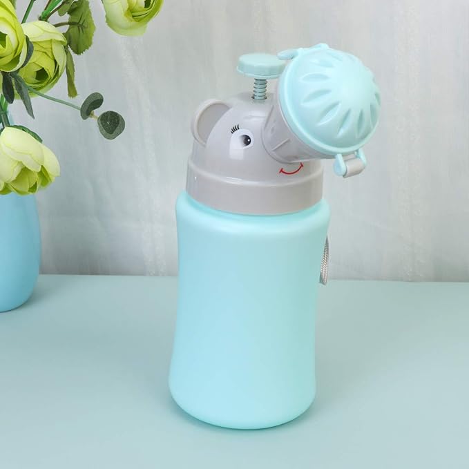 Alipis Portable Camping Toilet Urinal Toilet Portable Potty Bottle Cartoon Urining Tool Bedpans Pee Bottle Emergency Urinate Device for Car Travel Camping Outdoor Car Potty
