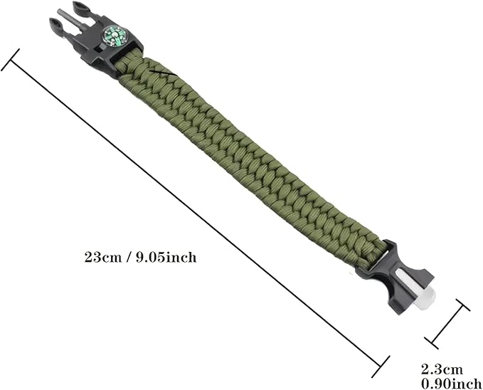 Emergency Magnesium Fire Starter 10 Bags Wax Rope Tent Paracord Bracelet for Camping Hiking Bushcraft Outdoor Survival Fishing Hunting