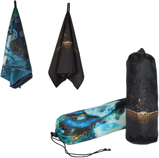 , Camping Towels,Microfiber Towel 2 Size at 1 Pack Towels, Quick Dry Towel, Swim Towel, Travel Beach Towel,Hiking Towel, Camping essentials