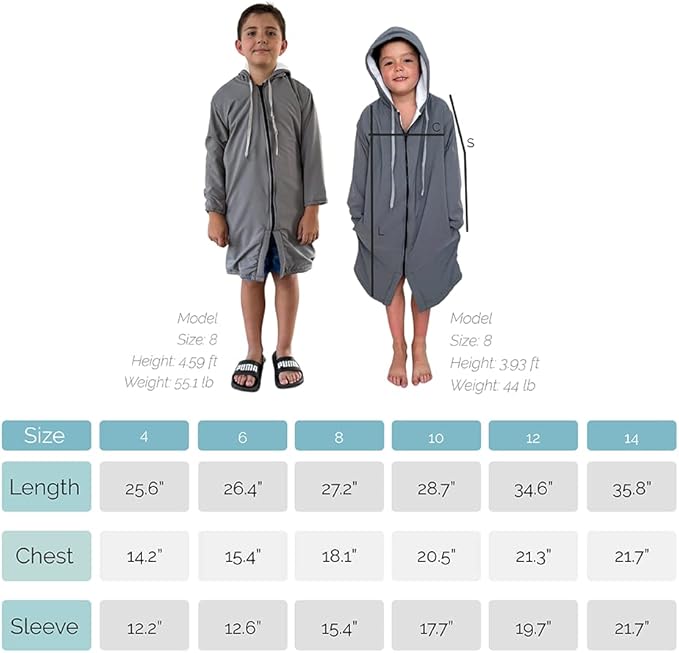 MACAR sport TOWEL swimming parka, waterproof fabric on the outside, dry jacket for kids and adults
