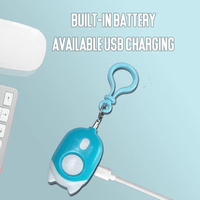 Personal Safety Alarm for Woman,Rechargeable Self Protection Alarm&Keychian 130dB with Double Emergency LED Flashlight for Woman,Men,Kids,Elderly(No Charging Cable)