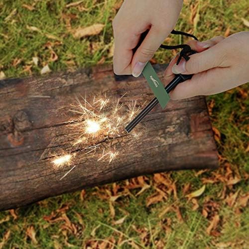 ALBATROSS Fire Starter, Ferrocerium Alloy Rod with Paracord and Lanyard for Emergency Survival Kits, Camping, Hiking, Hunting, Backpacking (2-Pack)
