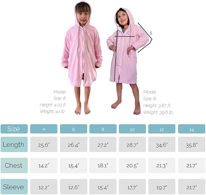 MACAR sport TOWEL swimming parka, waterproof fabric on the outside, dry jacket for kids and adults