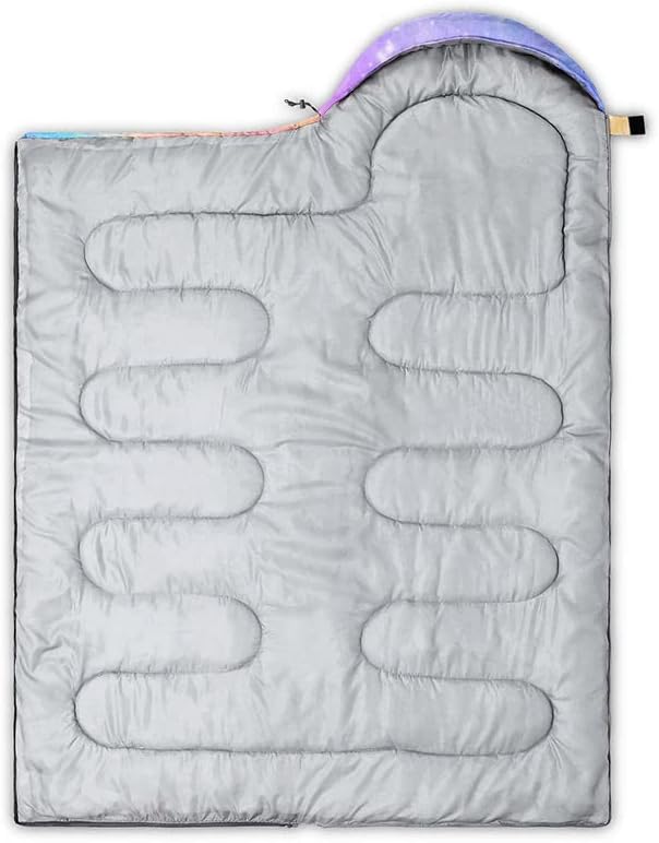 Kids Sleeping Bag for Boys Girls,Rocket Moon Print-Lightweight Warm Portable Outdoor Indoor-Waterproof Cold Weather Resistant Sleeping Bag for Camping Hiking