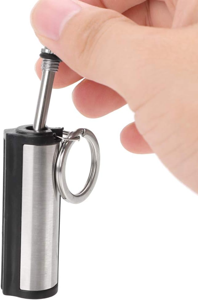 NAKUPENDA 5Pcs Permanent Match Flint Keychain Match Fire Starter Waterproof Emergency Survival Fire Starter Unlimited Sticks for Outdoor Camping (No Oil)