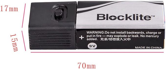LIXADA LED Flashlight Mini Flashlight Light Including 9 Volt Battery Flashlight Torch Flashlight