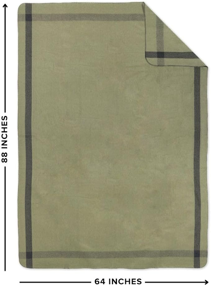Arcturus Patterned Wool Blankets - 4.5lbs Warm, Heavy, Washable, Large | Great for Camping, Outdoors, Sporting Events, or Survival & Emergency Kits